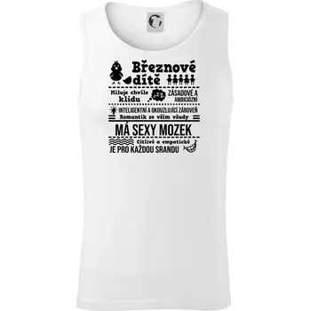 Narozeniny březen - Tílko pánské Core - L ( Bílá )