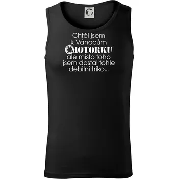 Chtěl jsem dostat motorku - Vánoce - Tílko pánské Core - S ( Černá )