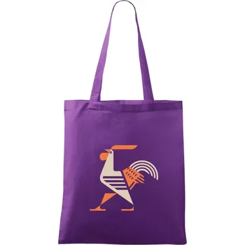 Kohout kubistický - Taška bavlněná - 42 x 38 cm ( Fialová )