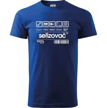 Pánské tričko Čárový kód - seřizovač - Triko extra velké (5-8XL) - 6XL ( Královská modrá )