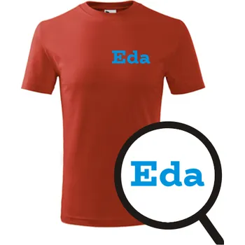 Chlapecké oblečení Červené dětské tričko Eda - dětské tričko se jménem - barva červená - velikost 10let