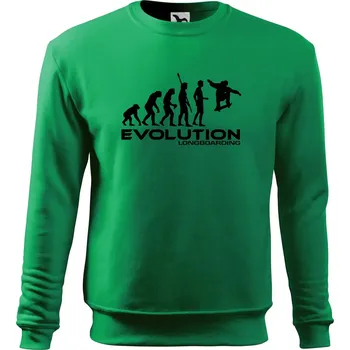 Chlapecké tričko Evoluce longboard jump - Mikina Essential dětská - 158 cm/12 let ( Středně zelená )