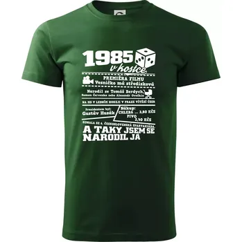 1985 v kostce - Triko extra velké (5-8XL) - 7XL ( Lahvově zelená )