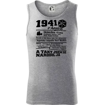 1941 v kostce - Tílko pánské Core - L ( Tmavě šedý melír )