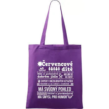 Narozeniny červenec - Taška bavlněná - 42 x 38 cm ( Fialová )