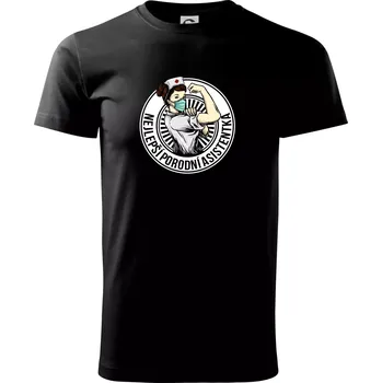 Pánské tričko Nejlepší porodní asistentka - Triko extra velké (5-8XL) - 7XL ( Černá )