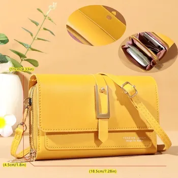 Kabelka Elegantní crossbody taška pro ženy | dámská kabelka, peněženka - Žluť