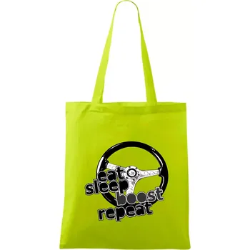 Eat Sleep Boost repeat - Taška bavlněná - 42 x 38 cm ( Limetková )