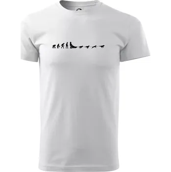 Evoluce psí spřežení - Triko extra velké (5-8XL) - 7XL ( Bílá )
