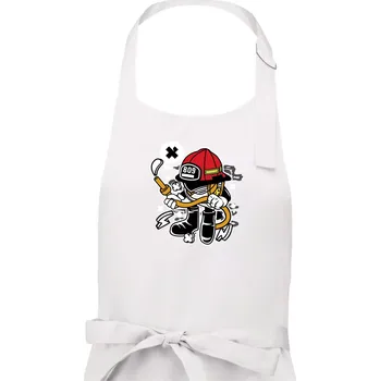 Kuchyňská zástěra Fajrákmen - Dámská zástěra na vaření - Univerzální velikost ( Bílá )