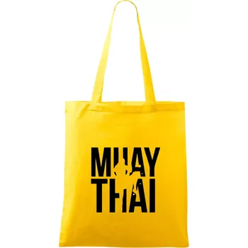 Nápis Muay Thai - Taška bavlněná - 42 x 38 cm ( Žlutá )