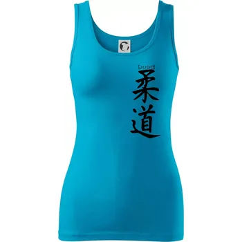 Dámské tričko Judo nápis japan - Dámské tílko - XS ( Světlý tyrkys )