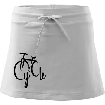 Dámská sukně Cycle kolo - Sportovní sukně - two in one - M ( Bílá )