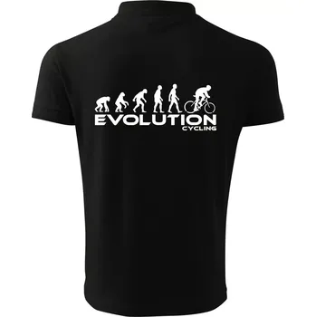 Pánská košile Evoluce cyklistiky - Polokošile pánská Pique Polo 203 - S ( Černá )