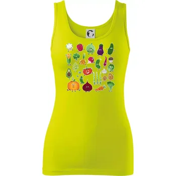 Veselá zelenina - Dámské tílko - XS ( Limetková )