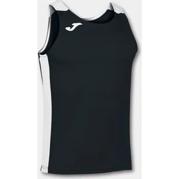 Dívčí tričko Pánské/Chlapecké sportovní tílko JOMA RECORD II TANK TOP BLACK WHITE Velikost: S, Barva: BLACK-WHITE