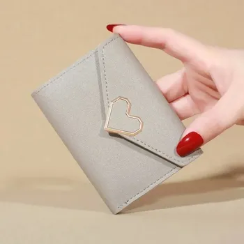 Malá stylová mini peněženka pro ženy | dámská peněženka, mini peněženka - šedá