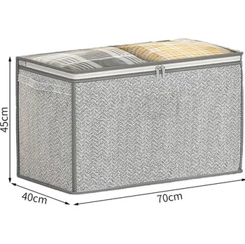 Úložný box Velká úložná taška pod postel | Skládací organizér na oblečení a textilie - Rozměr 70 x 40 x 45 cm