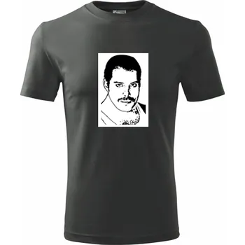 Pánská móda Grafitové tričko Freddie Mercury - barva antracit - velikost XXXL