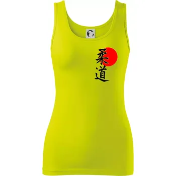 Dámské tričko Judo Japan vlajka - Dámské tílko - S ( Limetková )