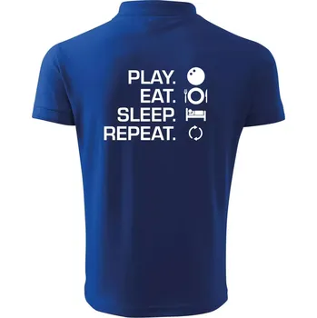 Pánská košile Play eat sleep squash - Polokošile pánská Pique Polo 203 - 2XL ( Královská modrá )