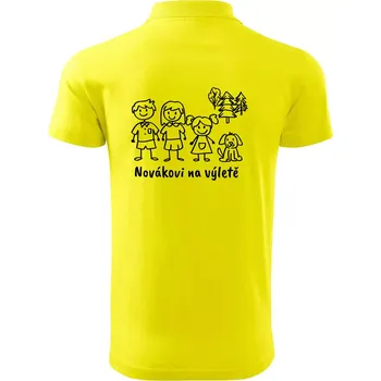 Pánská košile Vaše rodina na výletě - Polokošile pánská Pique Polo 203 - 5XL ( Citrónová )