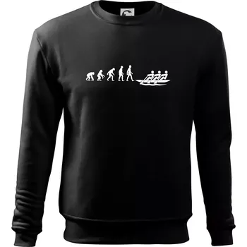 Chlapecké tričko Evoluce veslování 3 lidi - Mikina Essential dětská - 146 cm/10 let ( Černá )