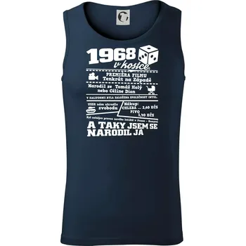 1968 v kostce - Tílko pánské Core - L ( Námořní modrá (velmi tmavá - téměř černá) )