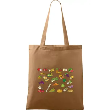 Nákupní taška Ovoce a zelenina - Taška bavlněná - 42 x 38 cm ( Cappuccino )