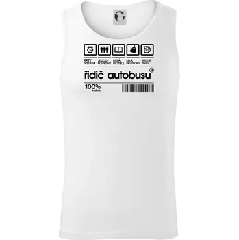 Čárový kód řidič autobusu - Tílko pánské Core - 2XL ( Bílá )