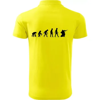 Pánská košile Evoluce vojáka - sniper - Polokošile pánská Pique Polo 203 - 5XL ( Citrónová )