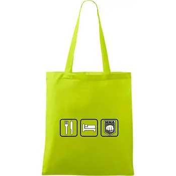 Eat sleep MMA v řádku - Taška bavlněná - 42 x 38 cm ( Limetková )