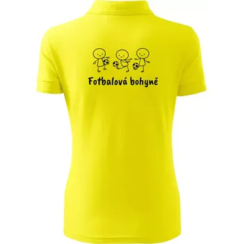 Fotbalová bohyně - Polokošile dámská Pique Polo - S ( Citrónová )