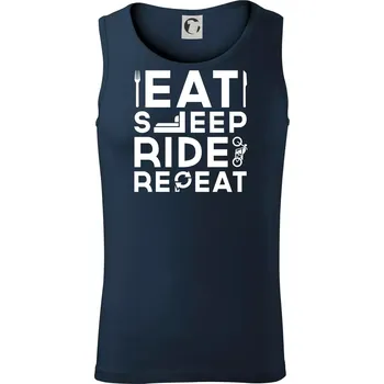 Eat sleep ride moto - Tílko pánské Core - 2XL ( Námořní modrá (velmi tmavá - téměř černá) )
