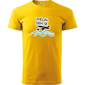 Pánské tričko Udělal jsem se - Triko extra velké (5-8XL) - 8XL ( Žlutá )