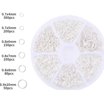 Výtvarná sada Sada na výrobu šperků diy háčky | komponenty sada - 6 mřížkových stříbrných