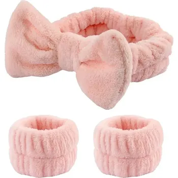 Čelenka Roztomilá sametová čelenka s oušky | vlasová gumička, čelenka - Růžový