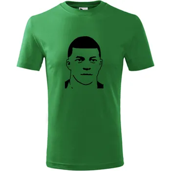 Chlapecké tričko Zelené dětské tričko Mbappe - dárek pro fotbalistu - fotbalový dárek - barva zelená - velikost 10let