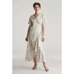 ŠATY GANT FLORAL PRINT WRAP SS FRILL DRESS PUTTY