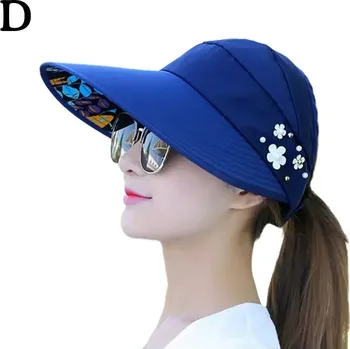 Klobouk Velký dámský letní klobouk - Modrý