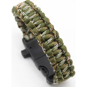 Vybavení pro přežití Paracord náramek | náramek přežití 4v1 - křesadlo, píšťalka, lano a nůž - 10