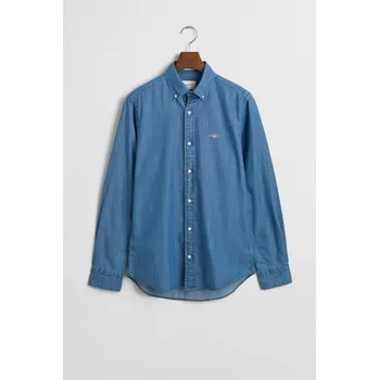 Pánská košile KOŠILE GANT SLIM INDIGO BD SEMI LIGHT BLUE