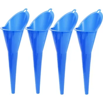 Plnicí trychtýř proti přelití pro auta | plastový trychtýř, auto nářadí - 4 ks modré
