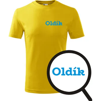 Chlapecké oblečení Žluté dětské tričko Oldík - dětské tričko se jménem - barva žlutá - velikost 8let