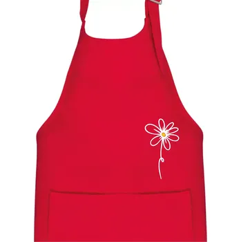 Kuchyňská zástěra Kopretina - dole na výšku - Dětská zástěra na vaření - Univerzální velikost ( Červená )