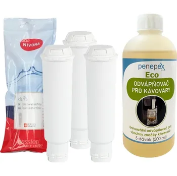 Příprava kávy Nivona Claris NIRF 701/700 filtr do kávovaru 3 ks + Penepex Eco odvápňovač 500 ml