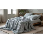 Mušelínové povlečení stříbrné 140x200 70x90