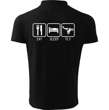 Pánská košile Eat sleep Motocross - freestyle - Polokošile pánská Pique Polo 203 - 4XL ( Černá )