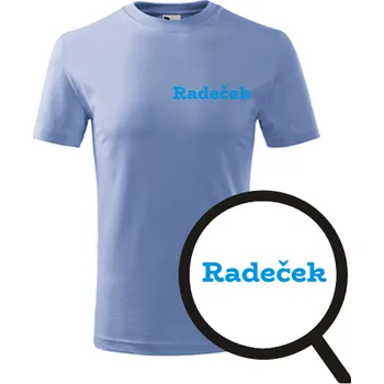 Chlapecké tričko Světle modré dětské tričko Radeček - dětské tričko se jménem - barva modrá - velikost 8let