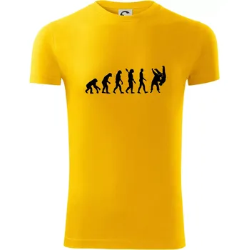 Judo Evoluce boj - Viper FIT - Pánské zůžené tričko - S ( Žlutá )